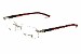 Tag Heuer Eyeglasses 0841 Rimless Optical Frames 002 Black/Red