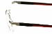 Tag Heuer Eyeglasses 0841 Rimless Optical Frames 002 Black/Red